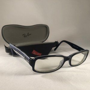 Ray Ban RAP4566AA RC005 Eyeglass Flex Blue Black Marble 011 50-15-140 Case Cloth